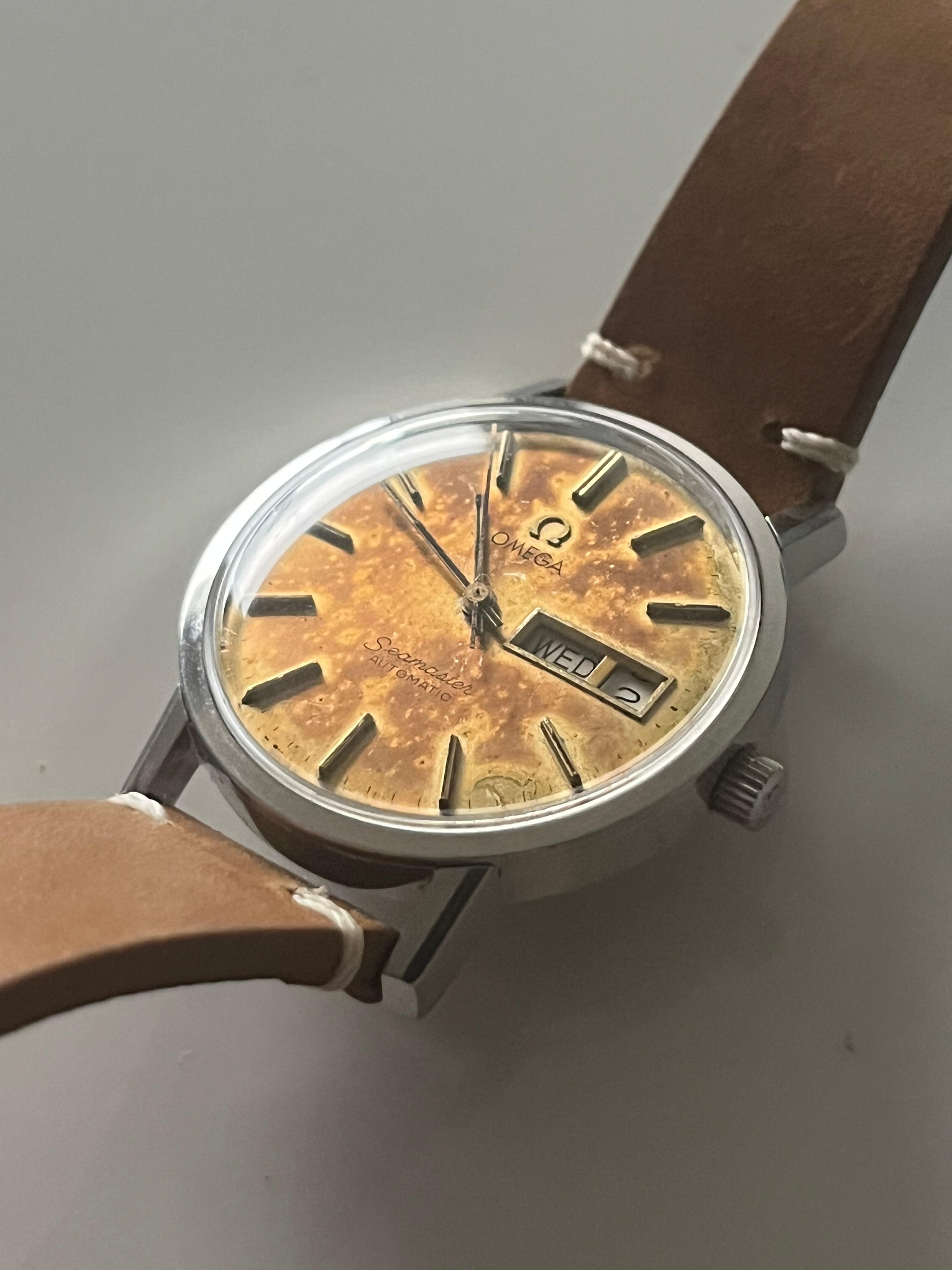 Vintage Omega Seamaster Automatic Day-Date — Tropical Dial